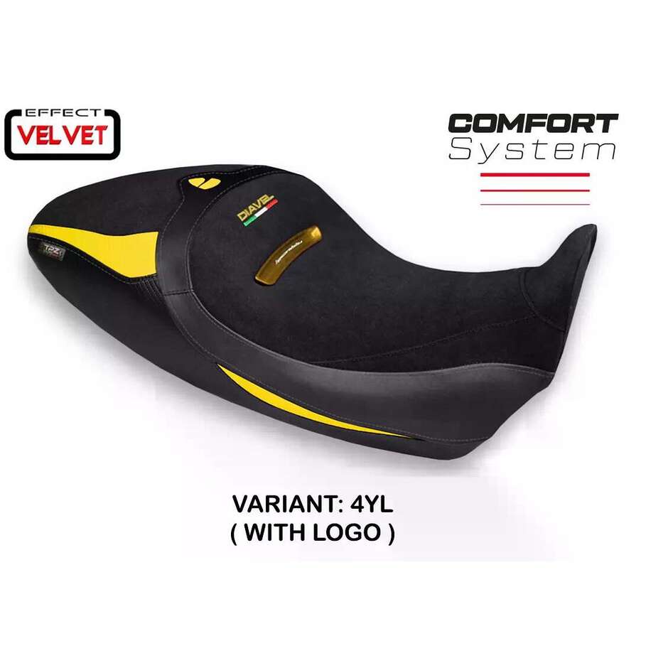 TPZ Italia Seat Cover Specific for Ducati Diavel 1260 S 2019 2022 Model Costanza 1 Velvet Comfort System