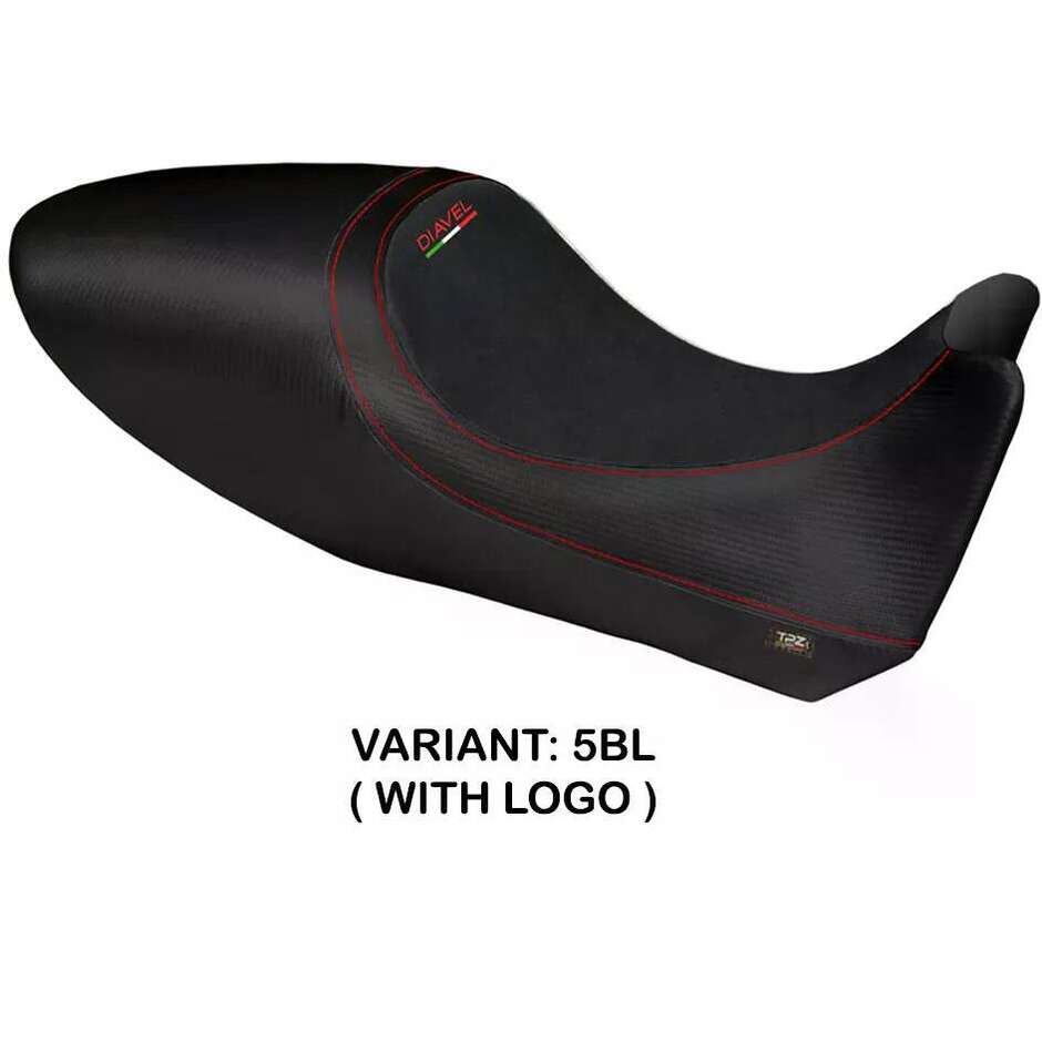 TPZ Italia Seat Cover Specific for Ducati Diavel 2011 2013 Model Arezzo Carbon Color