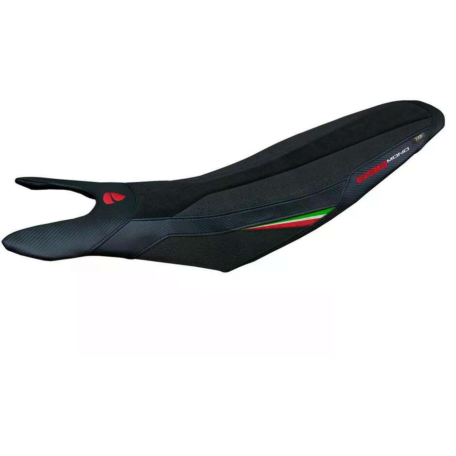 TPZ Italia Seat Cover Specific for Ducati Hypermotard 698 Mono 20242025 Cairoli Velvet Ultragrip Comfort System Model