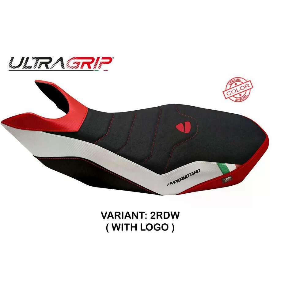 TPZ Italia Seat Cover Specific for Ducati Hypermotard 796 / 1100 / 1100 EVO 2007 2012 Model Ribe 2 Ultragrip