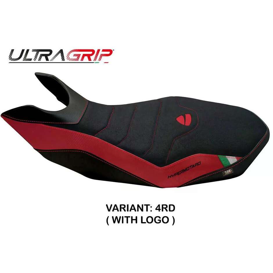 TPZ Italia Seat Cover Specific for Ducati Hypermotard 796 / 1100 / 1100 EVO 2007 2012 Model Ribe 2 Ultragrip