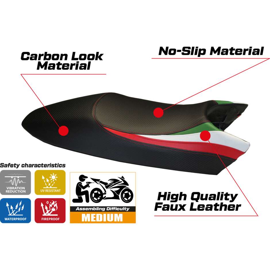 TPZ Italia Seat Cover Specific for Ducati Monster 1994-2007 Model Tricolore