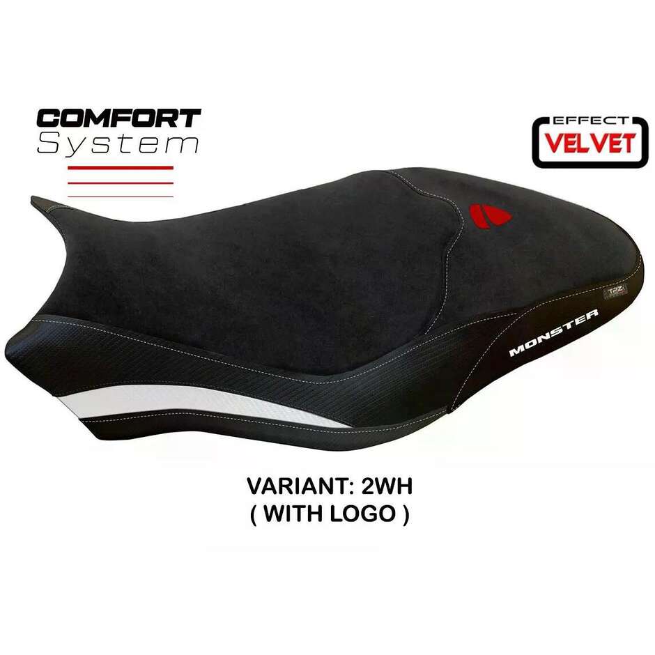 TPZ Italia Seat Cover Specific for Ducati Monster 797 2017 2020 Model Ovada 2 Velvet Comfort System
