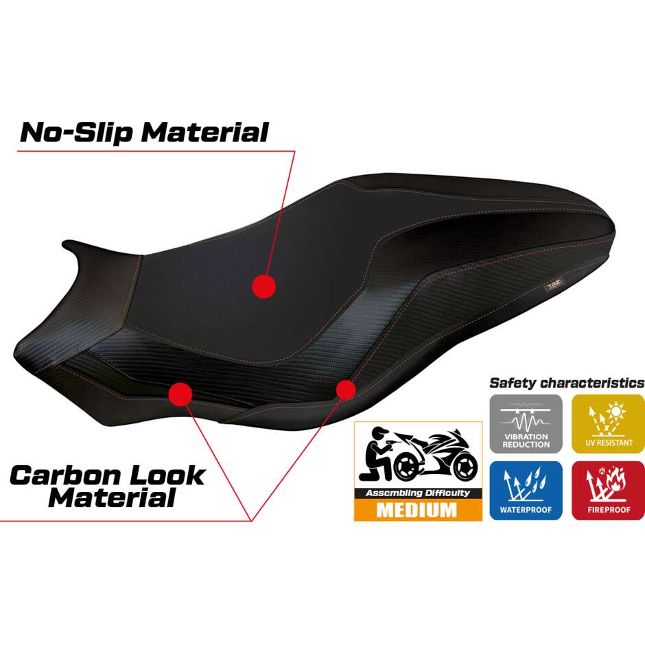 TPZ Italia Seat Cover Specific for Ducati Monster 821 / 1200 2017 2020 Model Leipzig 3