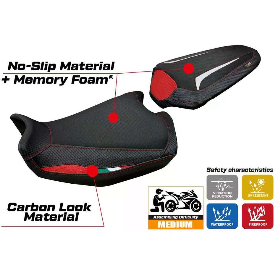 TPZ Italia Seat Cover Specific for Ducati Monster 937950 20212025 Linosa Comfort System Model