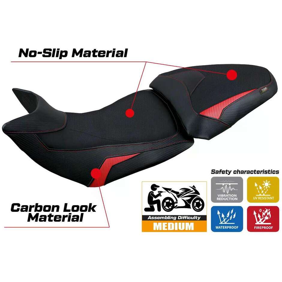 TPZ Italia Seat Cover Specific for Ducati Multistrada 1200 / 1260 2015 2020 Jazan Model
