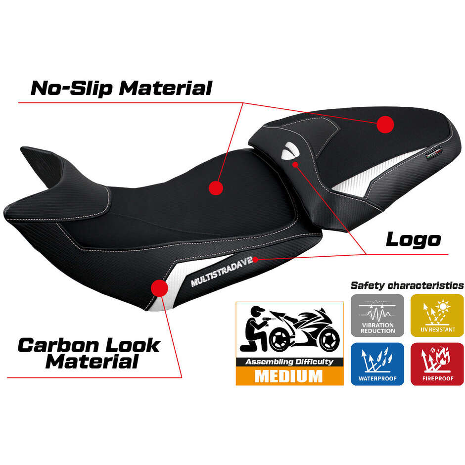 TPZ Italia Seat Cover Specific for Ducati Multistrada V2 2021 2024 Model Haria