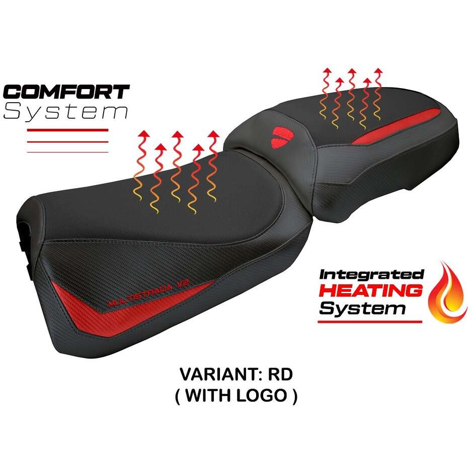 TPZ Italia Seat Cover Specific for Ducati Multistrada V2 2025 Model Aura Heating Comfort System