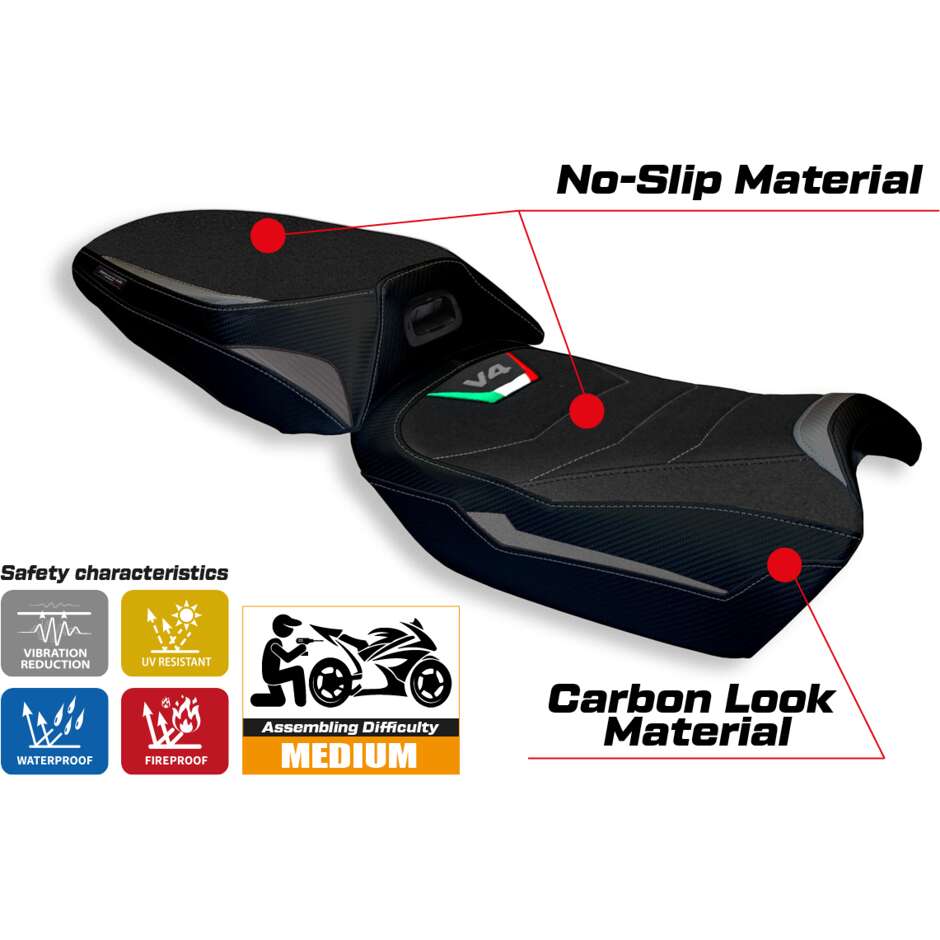 TPZ Italia Seat Cover Specific for Ducati Multistrada V4 20212025 Model Adelaide Ultragrip