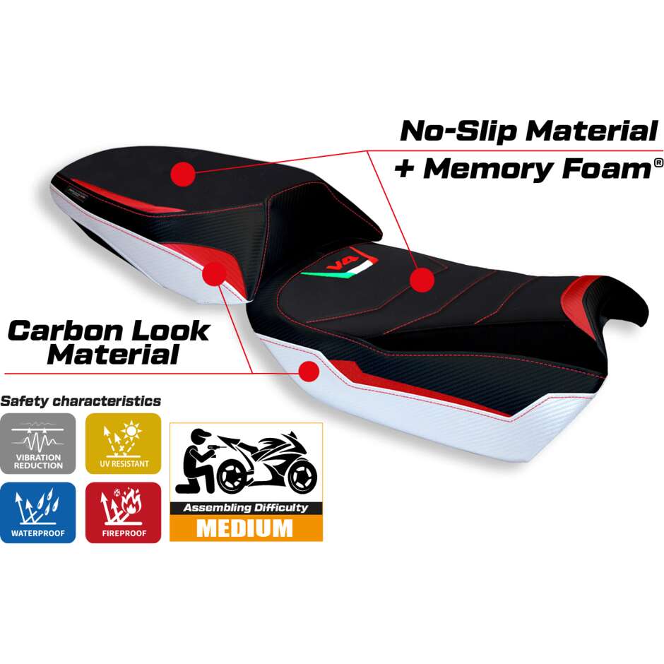 TPZ Italia Seat Cover Specific for Ducati Multistrada V4 20212025 Model Galmi Special Color Comfort System