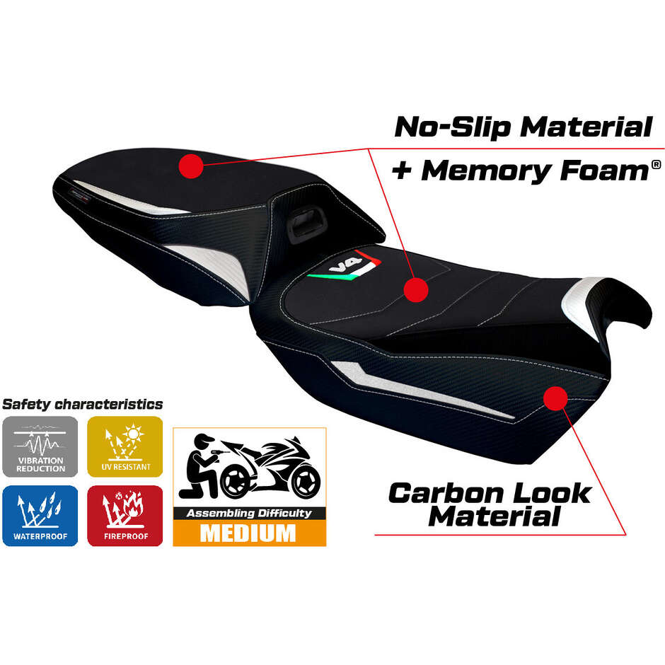 TPZ Italia Seat Cover Specific for Ducati Multistrada V4 20212025 Model Rosita Comfort System