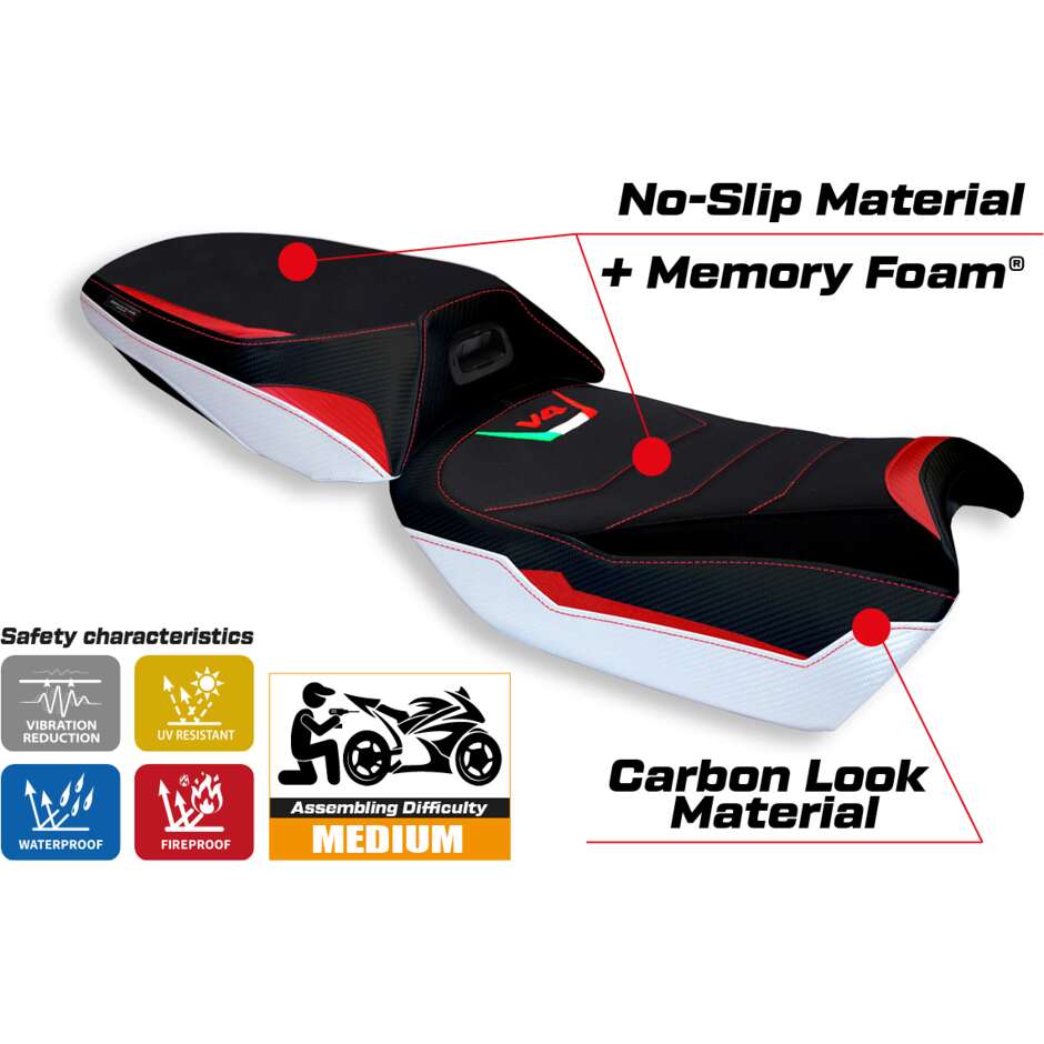 TPZ Italia Seat Cover Specific for Ducati Multistrada V4 20212025 Model Rosita Special Color Comfort System