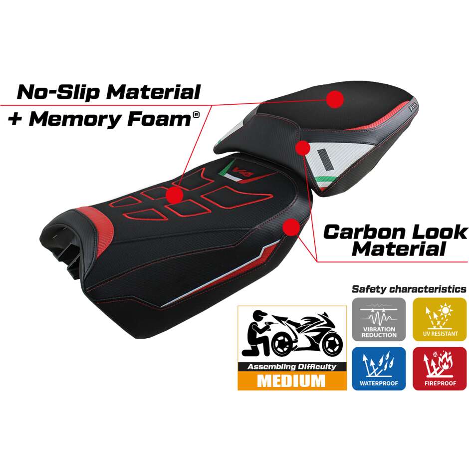 TPZ Italia Seat Cover Specific for Ducati Multistrada V4 20222025 Model Safi Comfort System