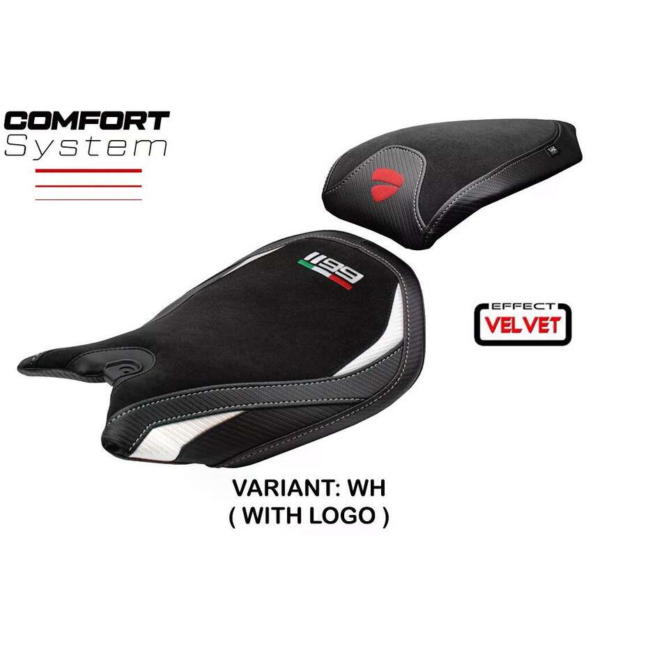 TPZ Italia Seat Cover Specific for Ducati Panigale 1199 2011-2015 Model Pesaro Velvet Comfort System