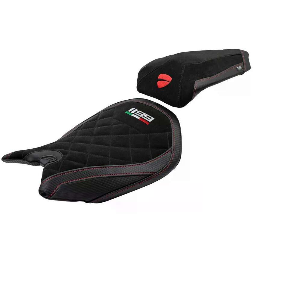 TPZ Italia Seat Cover Specific for Ducati Panigale 1199 2011-2015 Model Pesaro Velvet Special Edition