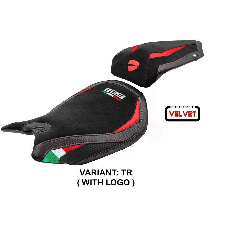 TPZ Italia Seat Cover Specific for Ducati Panigale 1199 2011-2015 Model Pesaro Velvet