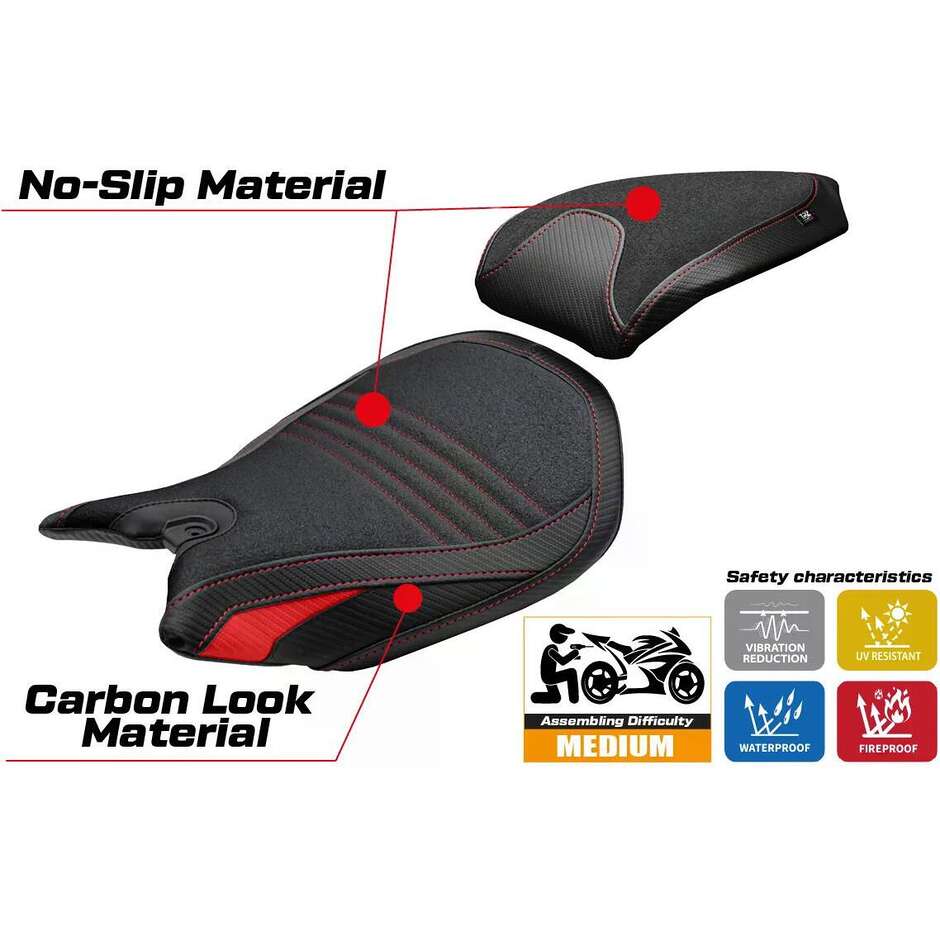 TPZ Italia Seat Cover Specific for Ducati Panigale 1299 2015-2018 Dervio Ultragrip Model