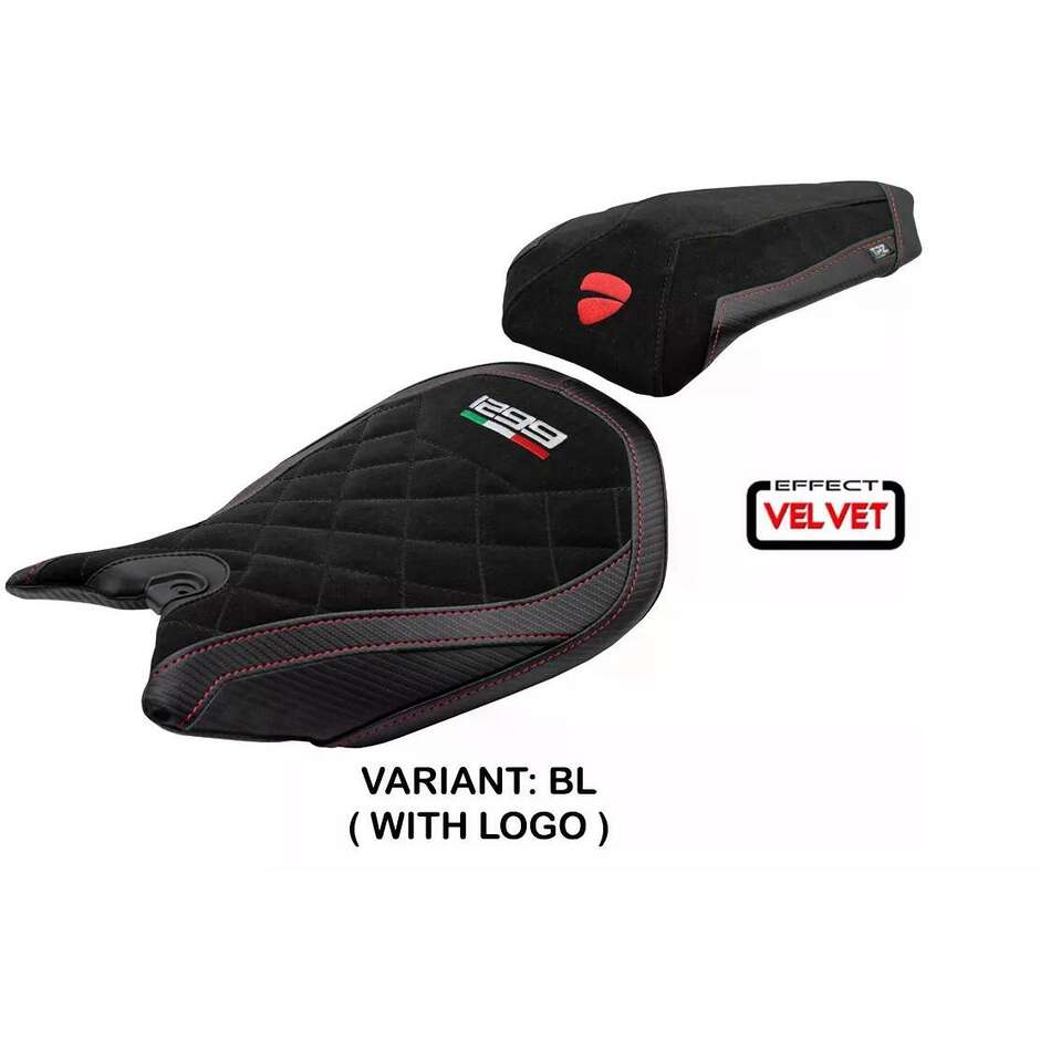 TPZ Italia Seat Cover Specific for Ducati Panigale 1299 2015-2018 Model Dervio Velvet Special Edition