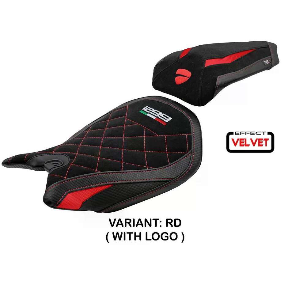 TPZ Italia Seat Cover Specific for Ducati Panigale 1299 2015-2018 Model Dervio Velvet Special Edition