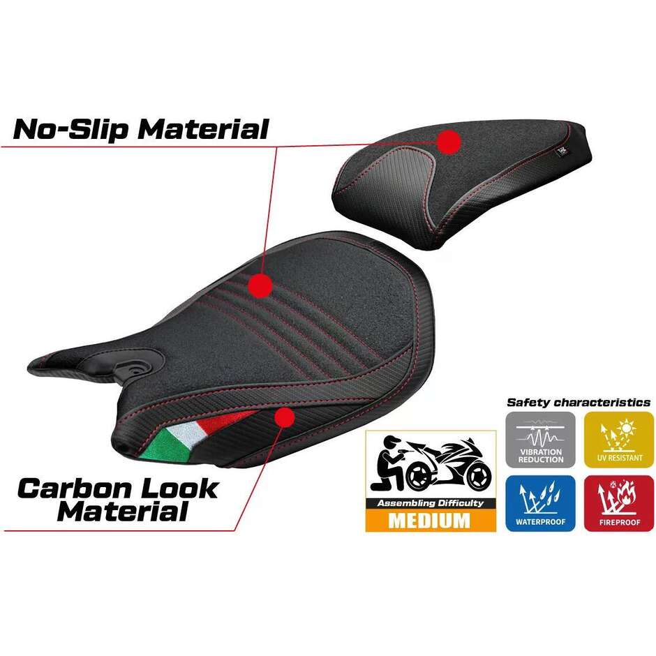 TPZ Italia Seat Cover Specific for Ducati Panigale 899 2013-2015 Model Ordona Ultragrip