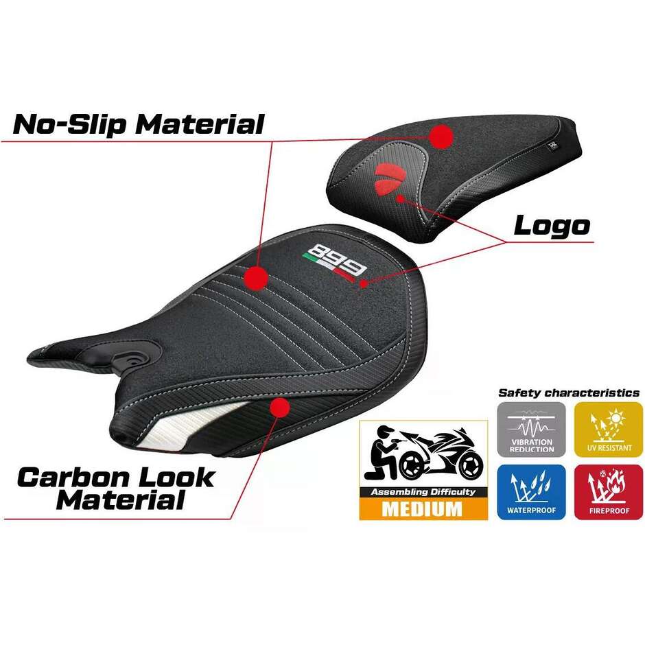 TPZ Italia Seat Cover Specific for Ducati Panigale 899 2013-2015 Model Ordona Ultragrip
