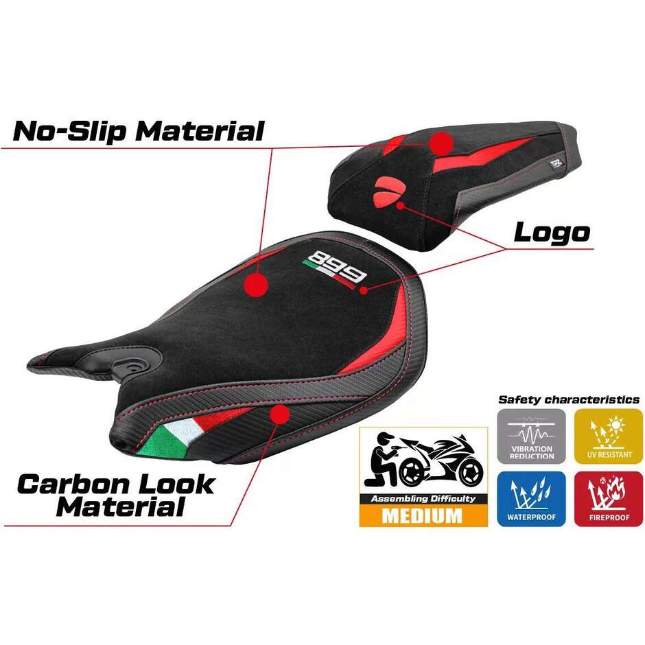 TPZ Italia Seat Cover Specific for Ducati Panigale 899 2013-2015 Model Ordona Velvet