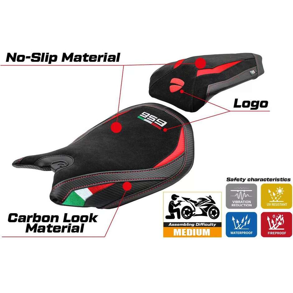 TPZ Italia Seat Cover Specific for Ducati Panigale 959 2016-2018 Model Walnut Velvet