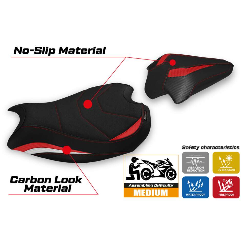 TPZ Italia Seat Cover Specific for Ducati Panigale V2 2020 2024 Model Galati Ultragrip
