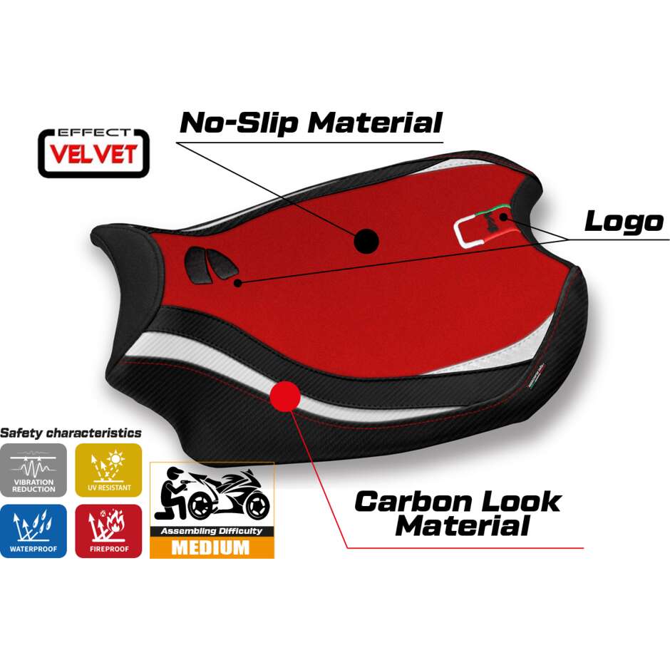 TPZ Italia Seat Cover Specific for Ducati Panigale V4 2018 2024 Kerman Model