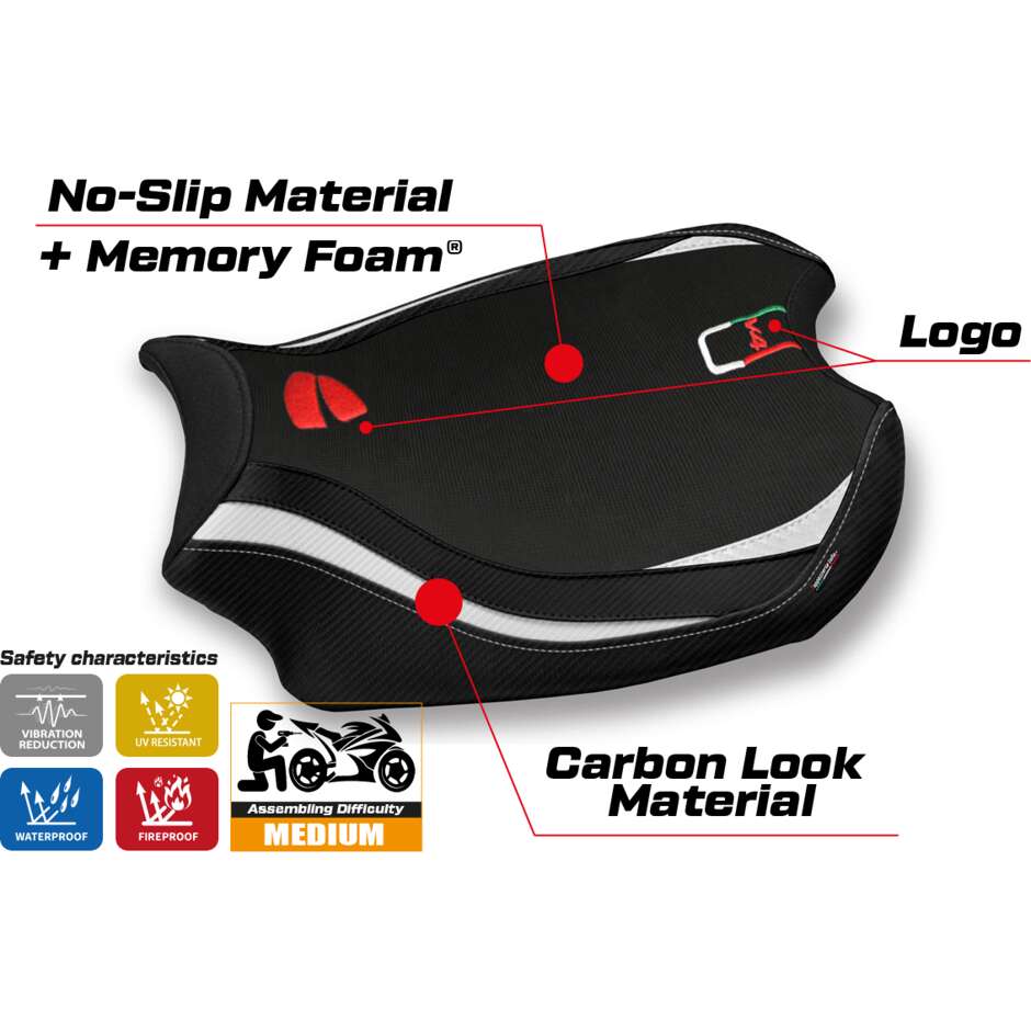 TPZ Italia Seat Cover Specific for Ducati Panigale V4 2018 2024 Model Glinka Comfort System