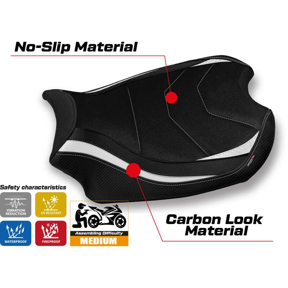 TPZ Italia Seat Cover Specific for Ducati Panigale V4 2018 2024 Model Smila Ultragrip