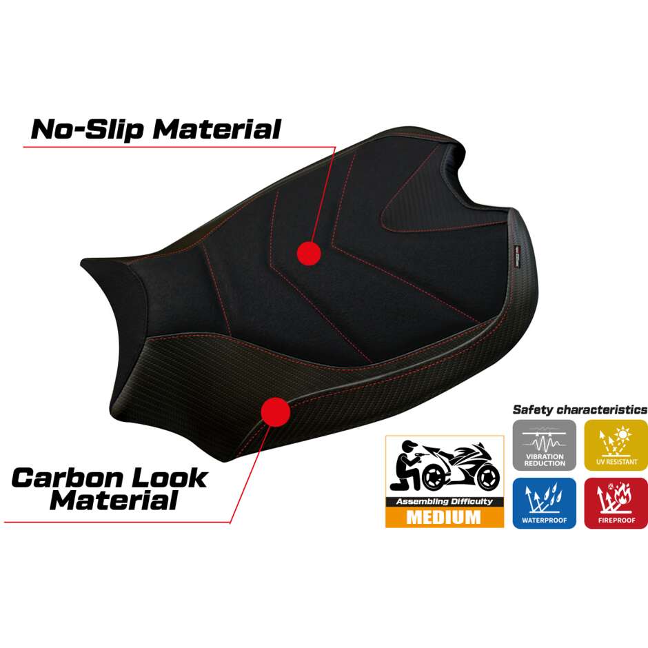 TPZ Italia Seat Cover Specific for Ducati Panigale V4 2018 2024 Model Wanaka 1 Ultragrip