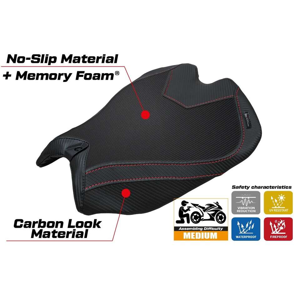 TPZ Italia Seat Cover Specific for Ducati Panigale V4 2025 Model Argenta Comfort System