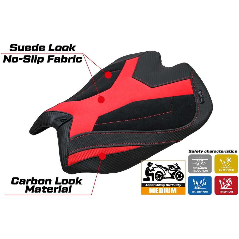 TPZ Italia Seat Cover Specific for Ducati Panigale V4 2025 Model Argenta High Velvet