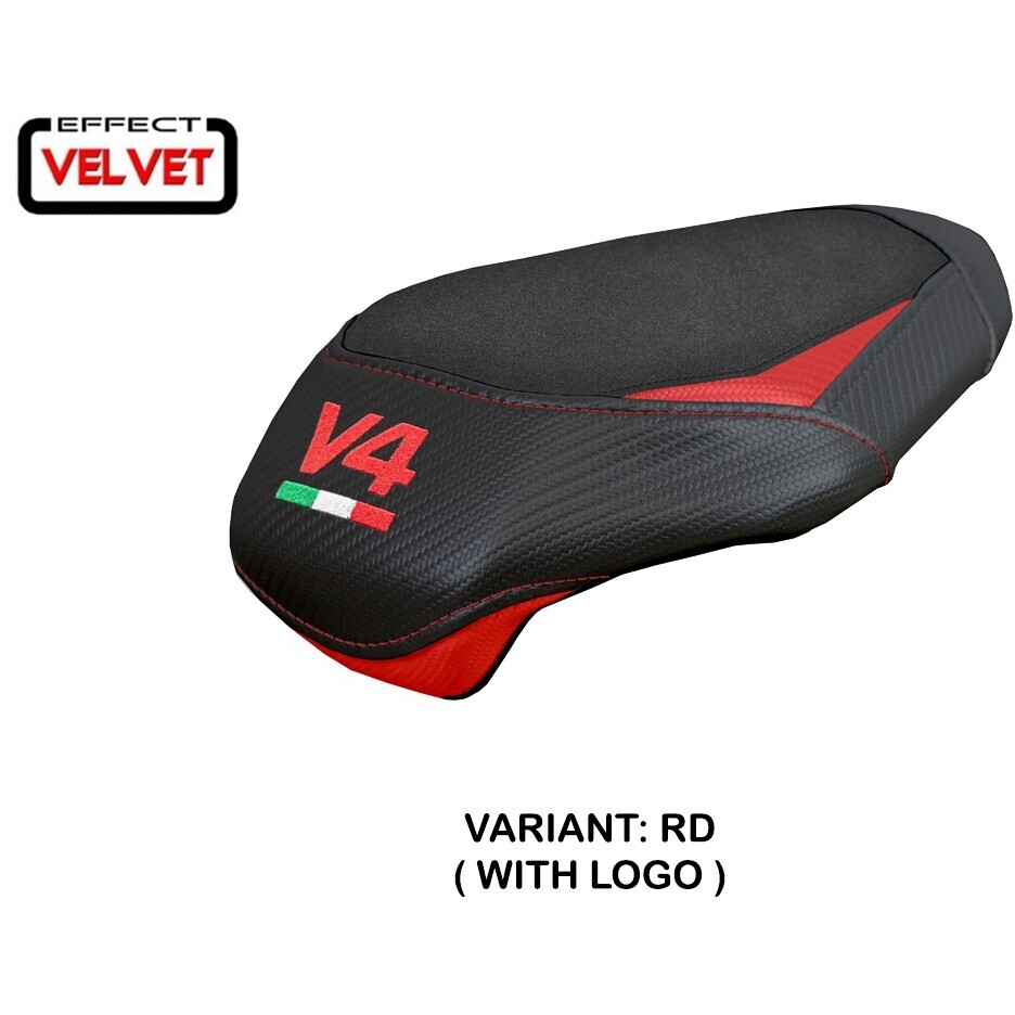 TPZ Italia Seat Cover Specific for Ducati Panigale V4 2025 Model Argenta Pass Velvet
