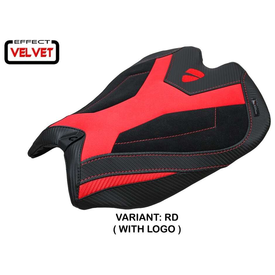 TPZ Italia Seat Cover Specific for Ducati Panigale V4 2025 Model Argenta Velvet