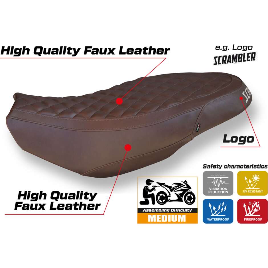 TPZ Italia Seat Cover Specific for Ducati Scrambler 400 / 800 / 1100 2015 2024 Vintage Model