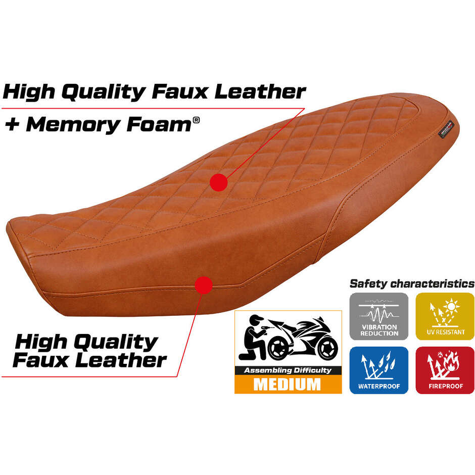 TPZ Italia Seat Cover Specific for Ducati Scrambler 800 20232025 Model Venice Comfort System