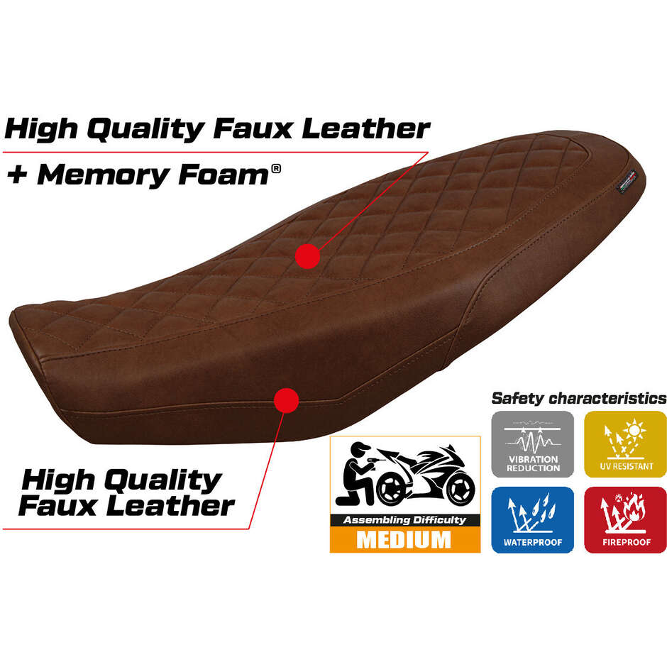 TPZ Italia Seat Cover Specific for Ducati Scrambler 800 20232025 Model Venice Comfort System
