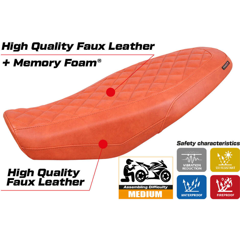 TPZ Italia Seat Cover Specific for Ducati Scrambler 800 20232025 Model Venice Comfort System