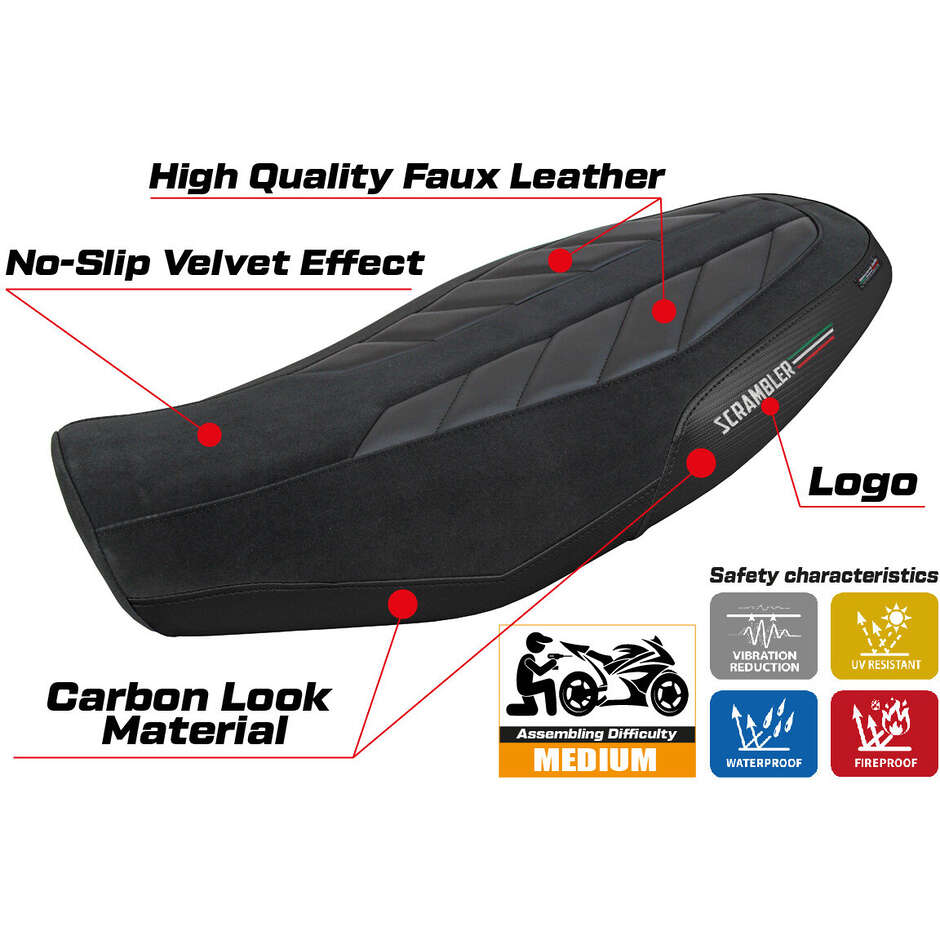 TPZ Italia Seat Cover Specific for Ducati Scrambler 800 20232025 Rimini Model