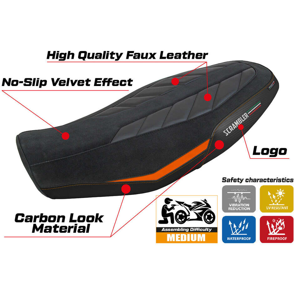 TPZ Italia Seat Cover Specific for Ducati Scrambler 800 20232025 Rimini Model