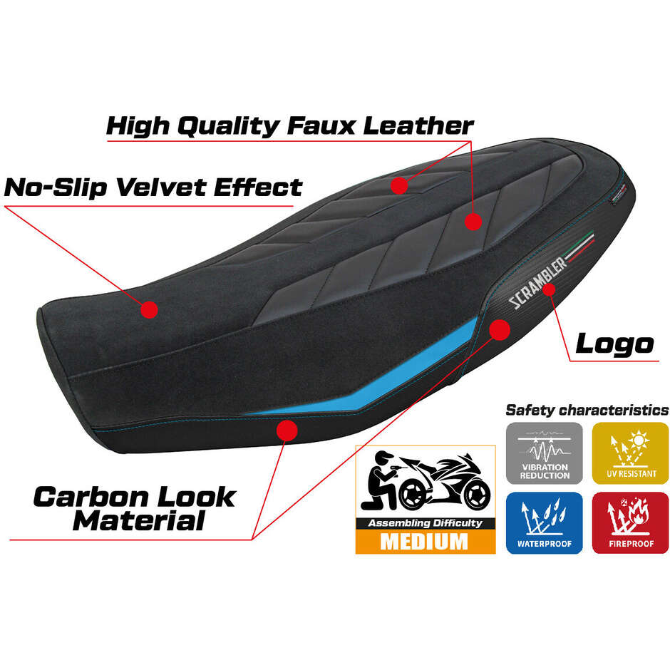 TPZ Italia Seat Cover Specific for Ducati Scrambler 800 20232025 Rimini Model