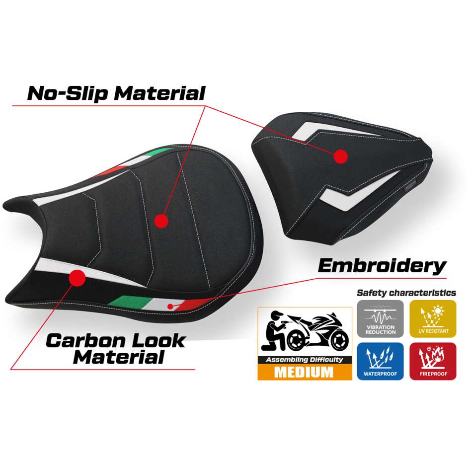 TPZ Italia Seat Cover Specific for Ducati Streetfighter 2009 2015 Model Florida Trico Ultragrip