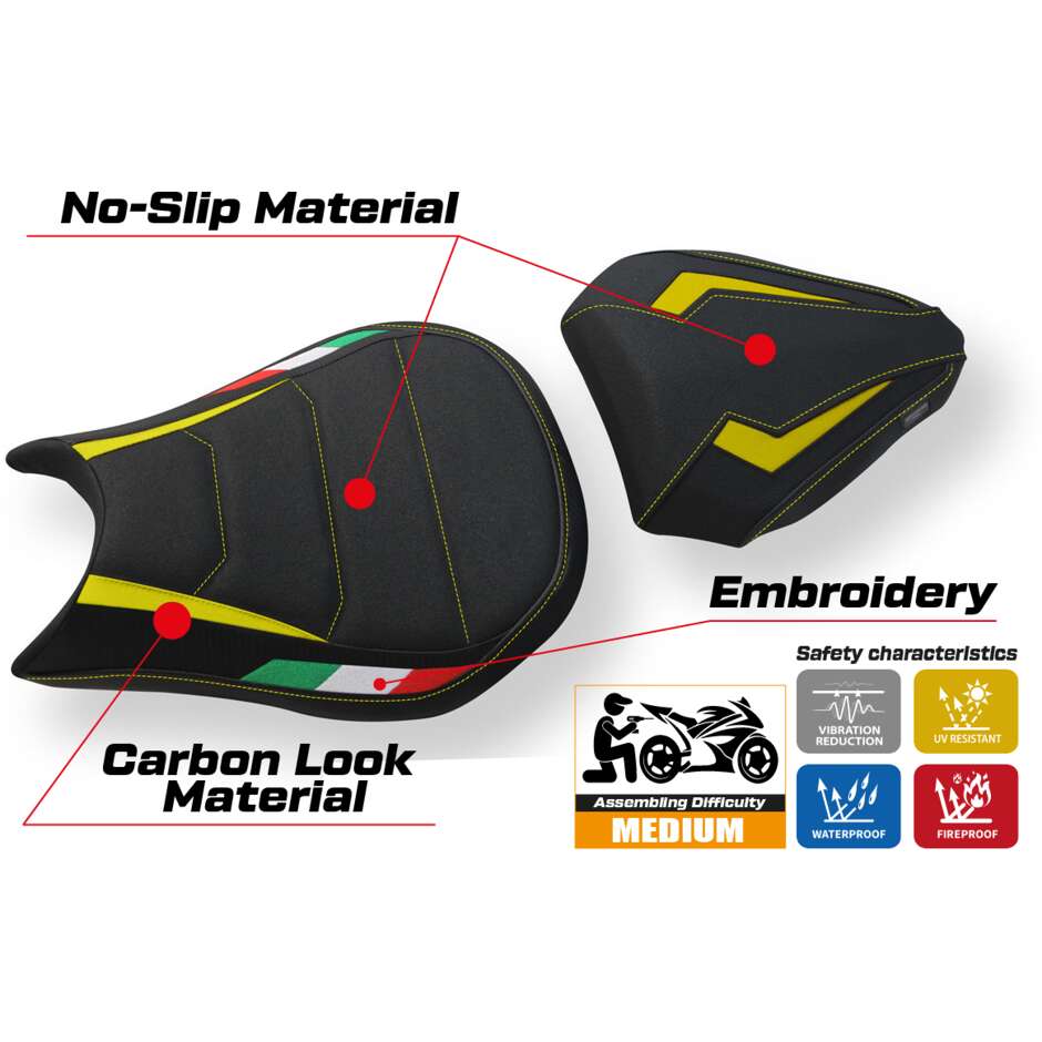 TPZ Italia Seat Cover Specific for Ducati Streetfighter 2009 2015 Model Florida Trico Ultragrip