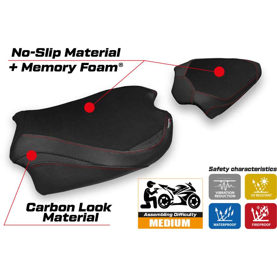 TPZ Italia Seat Cover Specific for Ducati Streetfighter V4 2020 2024 Model Albena Comfort System