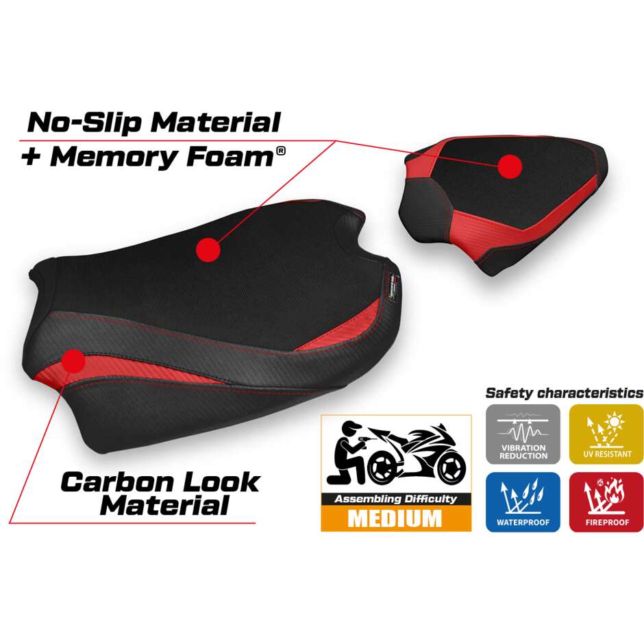 TPZ Italia Seat Cover Specific for Ducati Streetfighter V4 2020 2024 Model Albena Comfort System