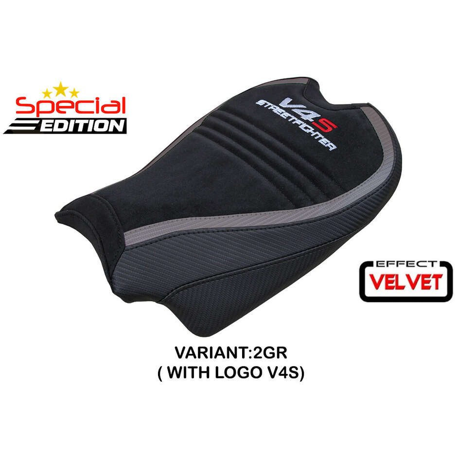 TPZ Italia Seat Cover Specific for Ducati Streetfighter V4 2020 2024 Model Areion Velvet Special Edition