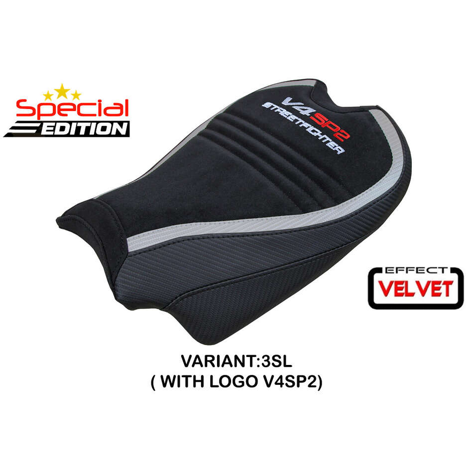 TPZ Italia Seat Cover Specific for Ducati Streetfighter V4 2020 2024 Model Areion Velvet Special Edition