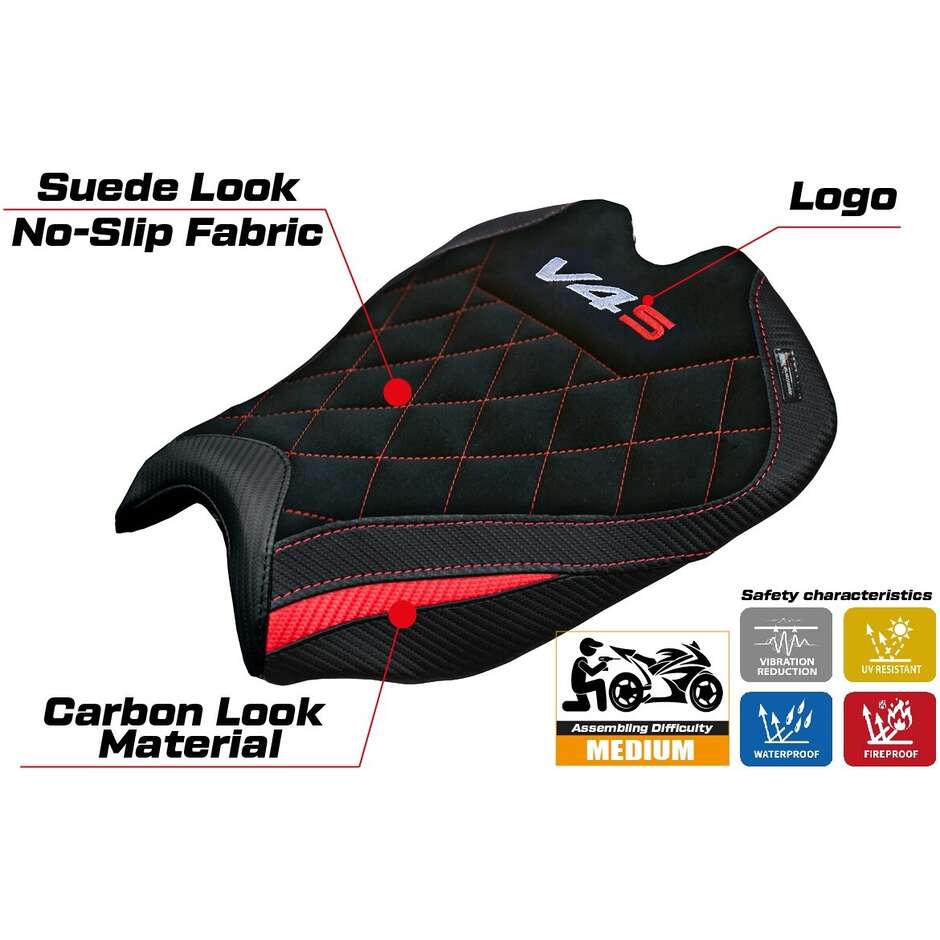 TPZ Italia Seat Cover Specific for Ducati Streetfighter V4 2025 Model Alcara Special Edition